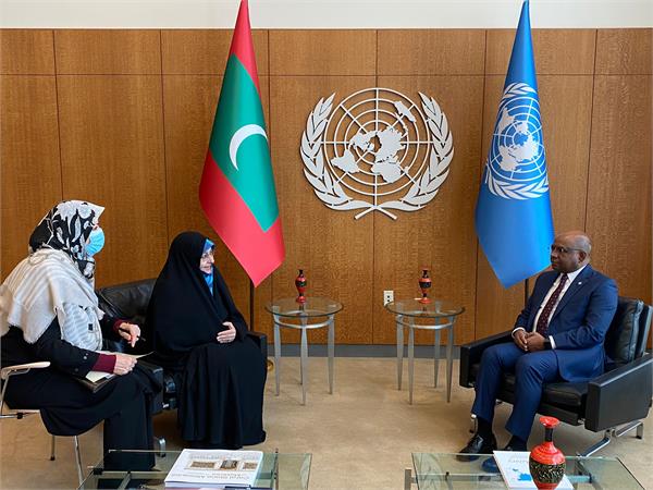 دیدار معاون رئیس جمهور با رئیس مجمع عمومی ملل متحد