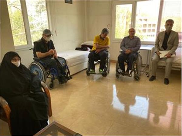 دیداردکتر خزعلی با تعدادی از جانبازان قطع نخاعی حاضر در آسایشگاه جانبازان بقیه الله